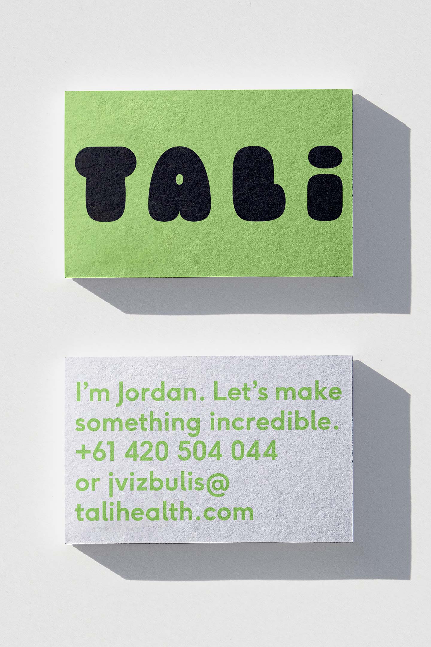 Tali Health Brand Identity Design, Stationery Design