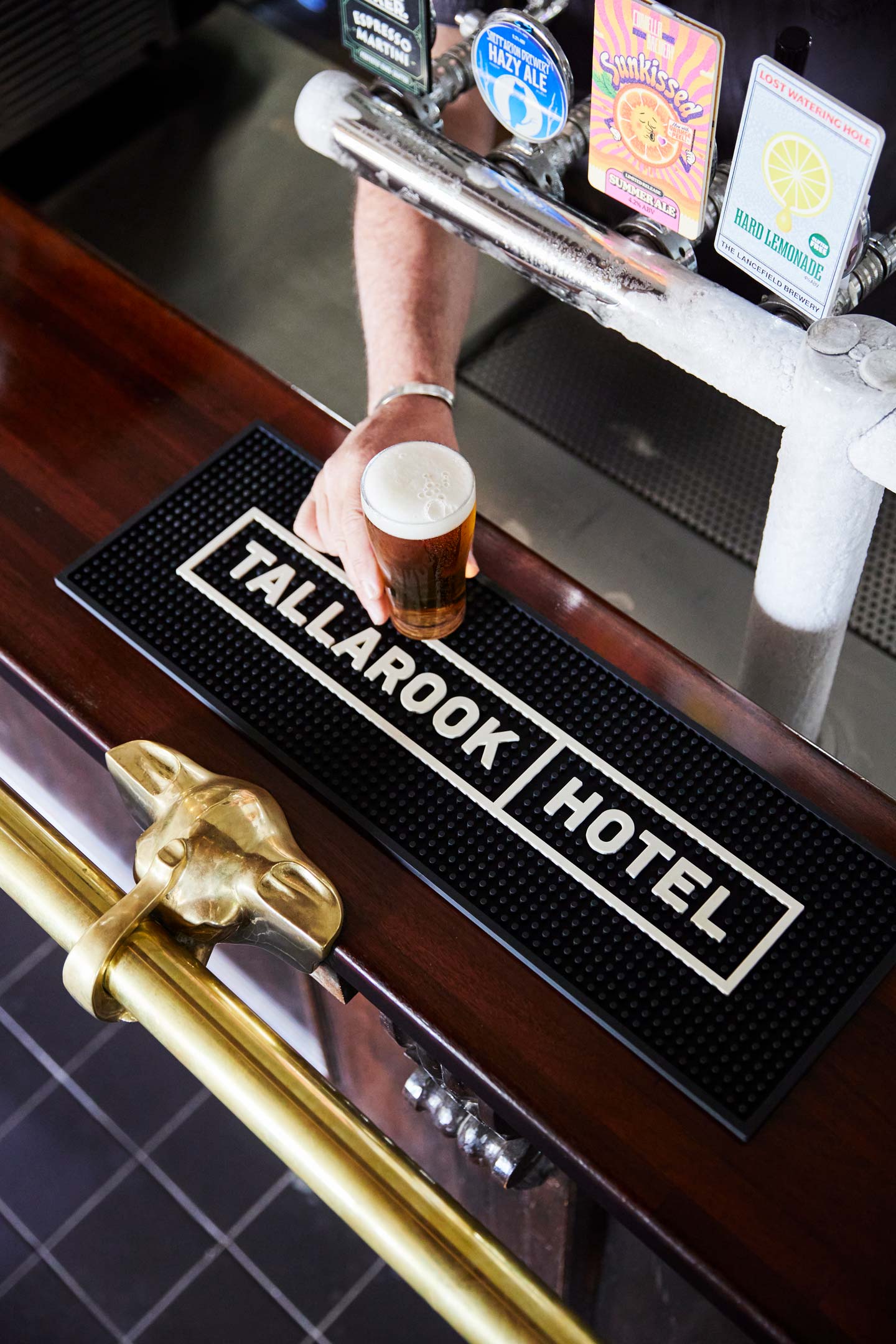 Tallarook Hotel Wayfinding Design, Stationery Design, Apparel Design