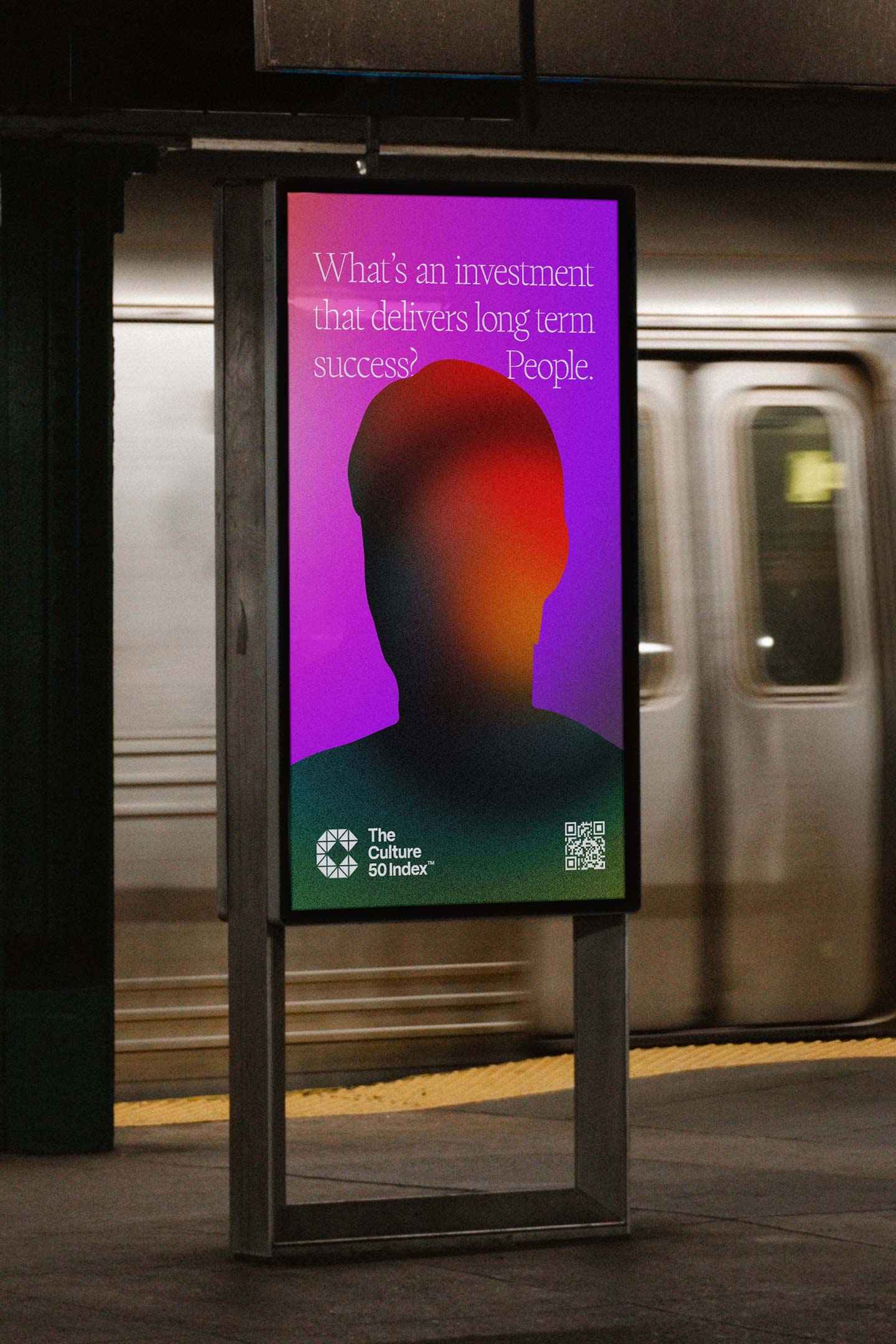 The Culture 50 Index Brand Application Design, OOH Advertising Design